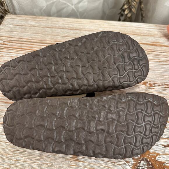 Cushionaire Libby Taupe Braided Slip-On Sandals Women’s 8M Suede Footbed Comfort - Picture 7 of 17